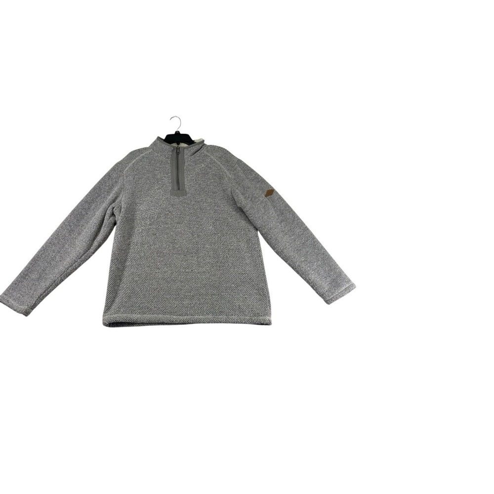 Orvis Classic Collection Sherpa Lined 1/4 Zip Pullover Sweater Gray Men's Large